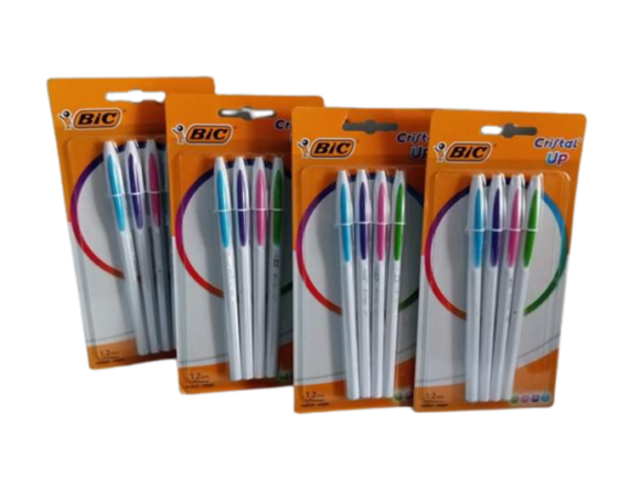 Pochette de 4 stylos Bic Cristal up