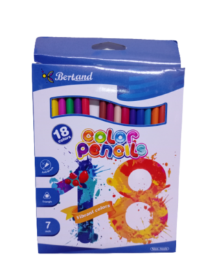 Pochette de 18 crayons de couleurs Bertand