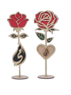 Fleur fete des meres en gravure laser